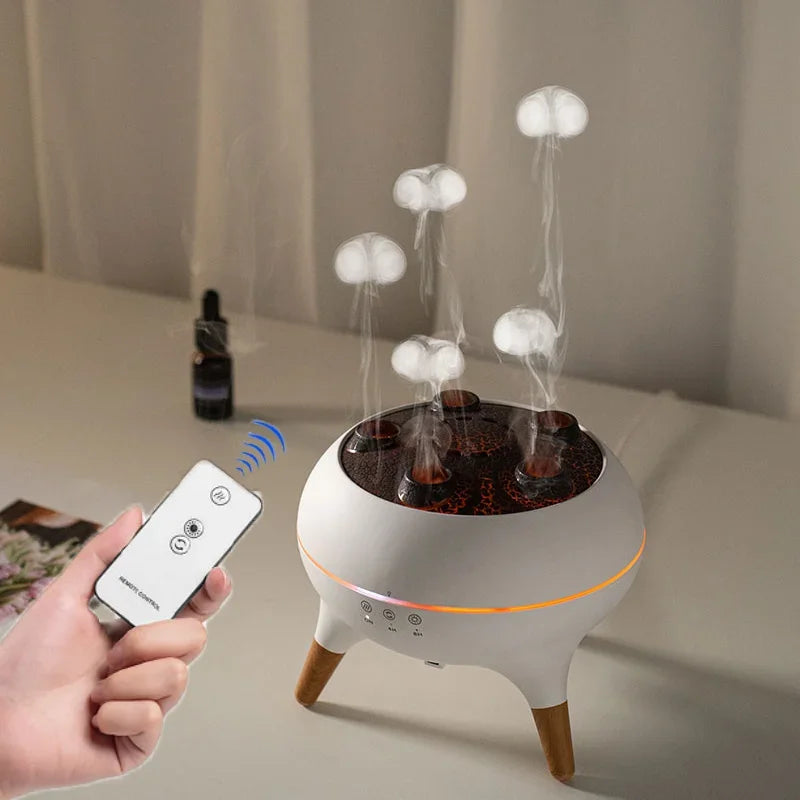 Umidificador Dinâmico Jellyfish com Luzes Coloridas e Controle Remoto