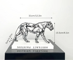 Escultura Leopardo em Metal