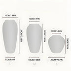 Vaso de Cerâmica Moteado Branco Retrô Elegante