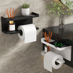 Suporte Autoadesivo de Papel Higiênico com Prateleira