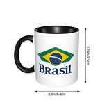 Caneca de Cerâmica com Bandeira do Brasil