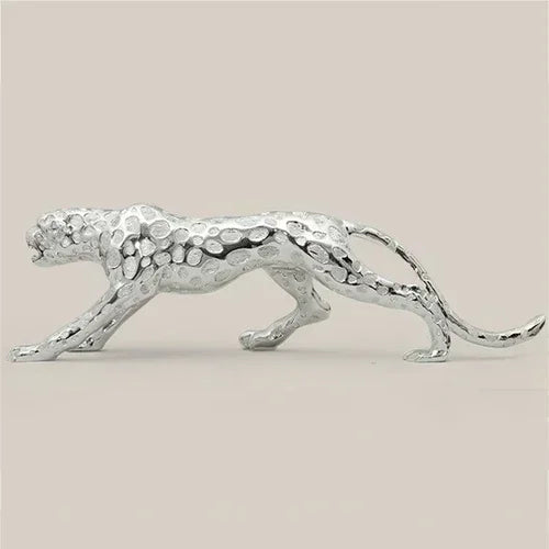 Escultura Pantera Geométrica em Resina