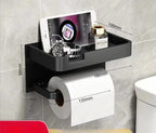 Suporte de Papel Higiênico Luxo com Prateleira