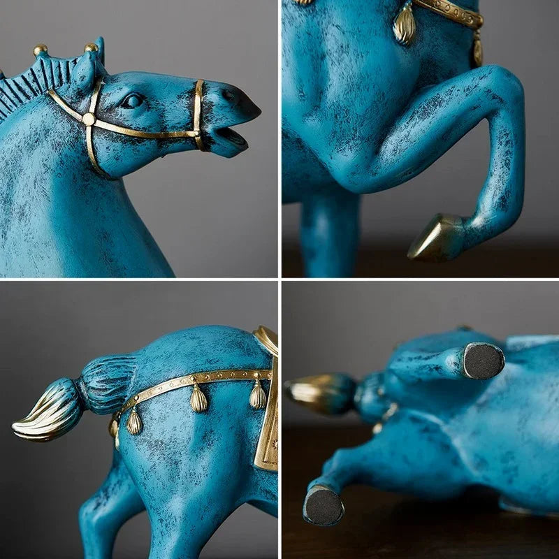 Escultura de Cavalo em Resina para Decoração de Ambientes