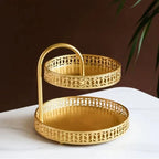 Fruteira Nórdica Elegante de Camada Dupla para Doces e Frutas