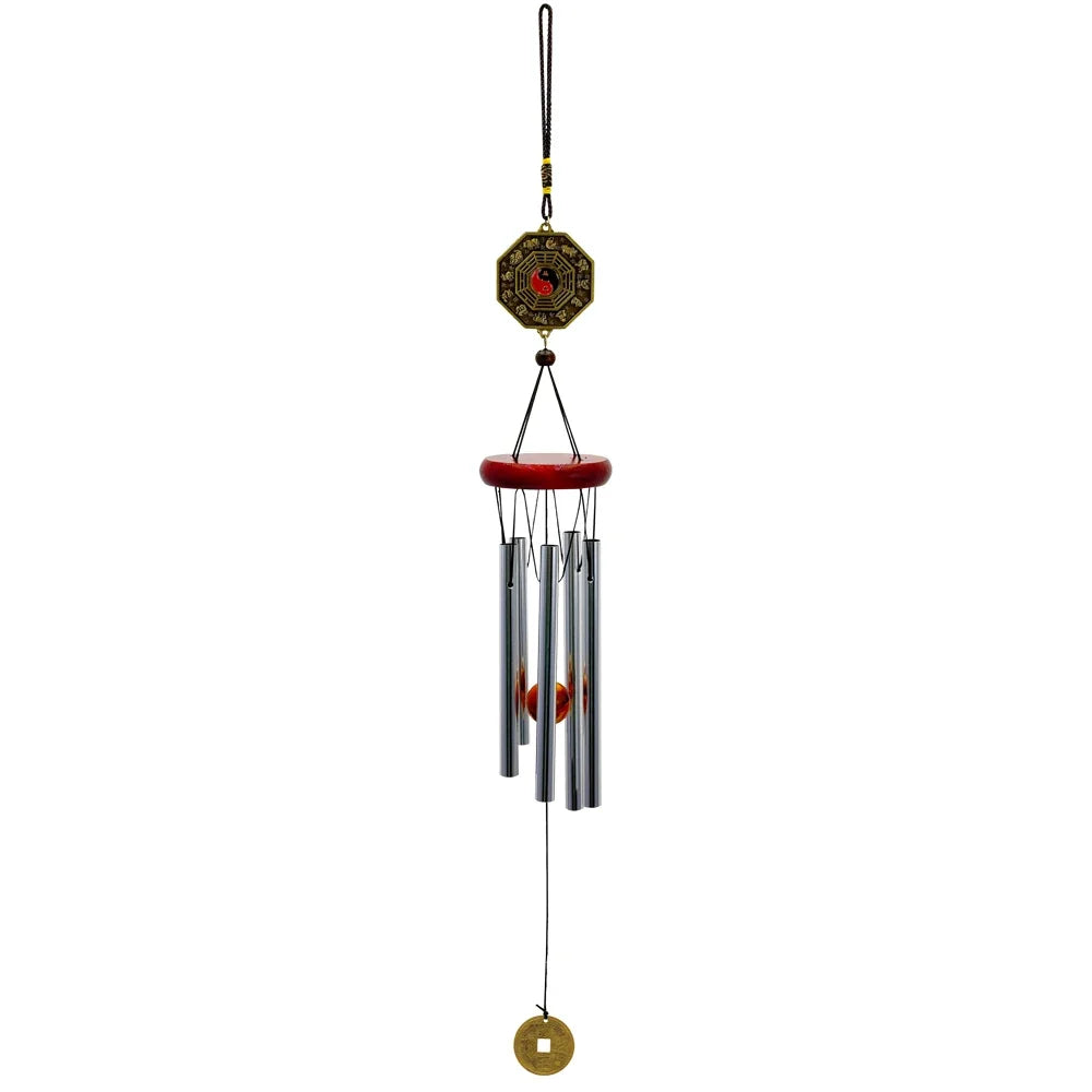 Sino dos Ventos 5 Tubos com Pingente Decorativo