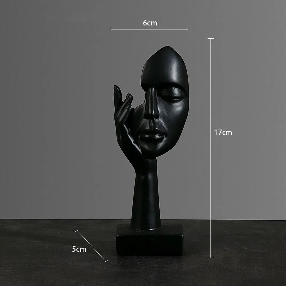 Estátua Abstrata de Resina para Decoração Elegante