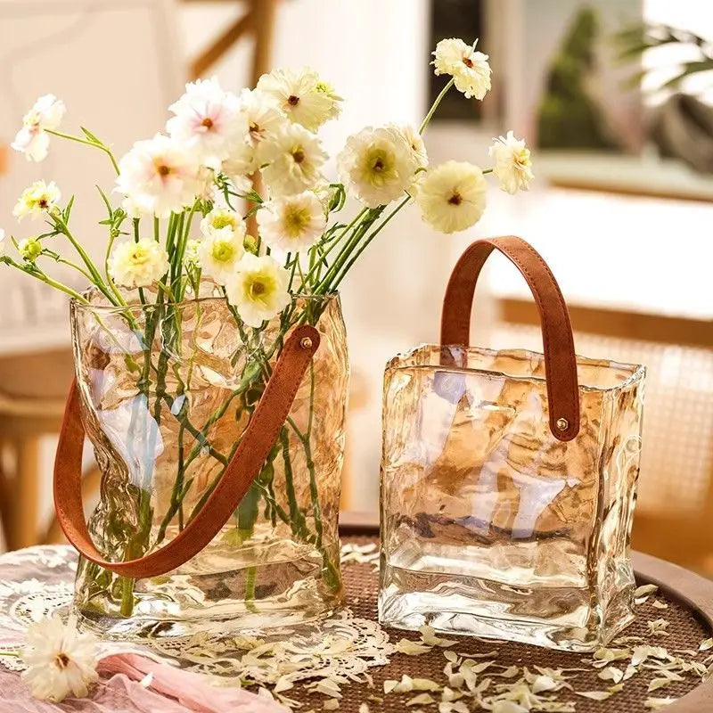 Vaso de Vidro Elegante para Arranjos Florais e Decoração Hidropônica