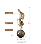 Escultura Geométrica de Luxo para Decoração Moderna