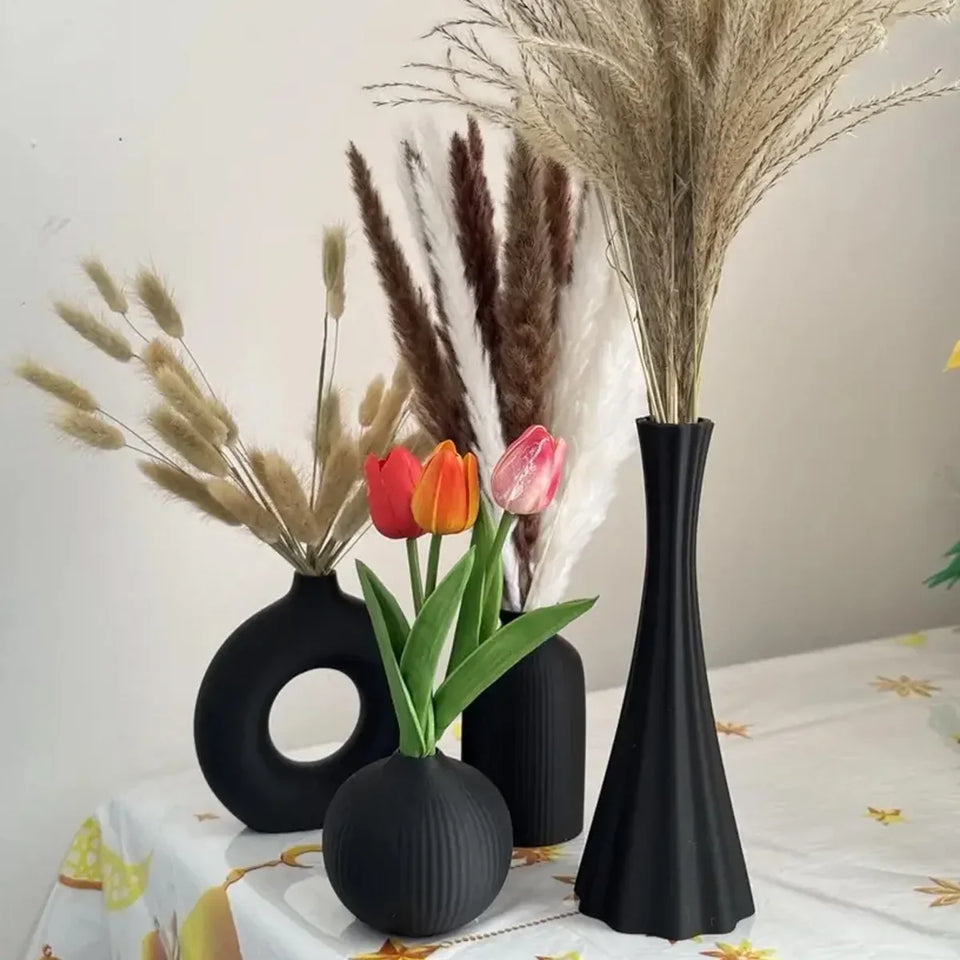 Conjunto de 4 Vasos Decorativos Multicoloridos