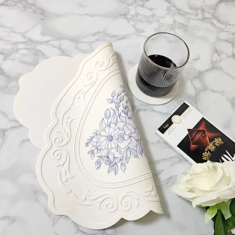 Jogo Americano Floral de Silicone para Mesa