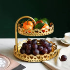 Fruteira Nórdica Elegante de Camada Dupla para Doces e Frutas