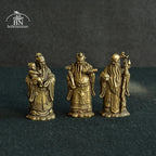 Miniatura Três Deuses Chineses em Cobre