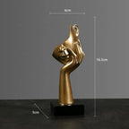 Estátua Abstrata de Resina para Decoração Elegante