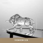 Escultura Touro em Acrílico Cristalino