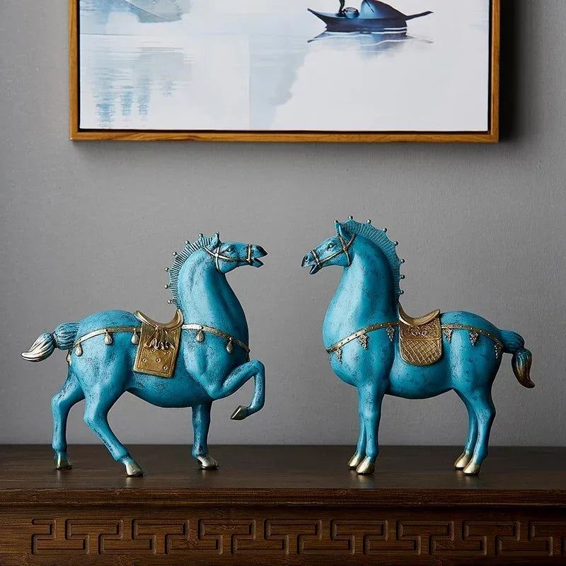 Escultura de Cavalo em Resina para Decoração de Ambientes