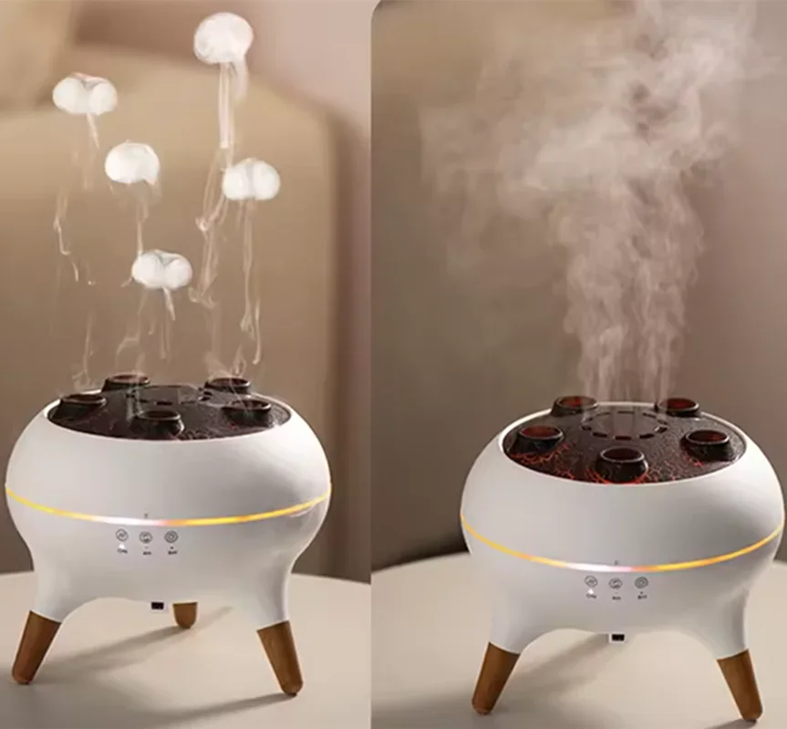 Umidificador Dinâmico Jellyfish com Luzes Coloridas e Controle Remoto