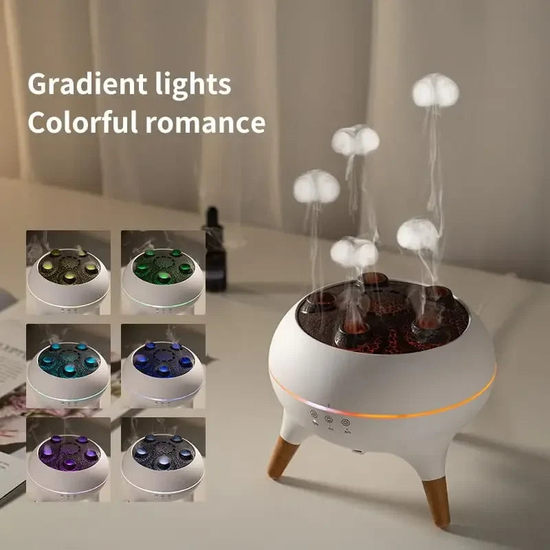 Umidificador Dinâmico Jellyfish com Luzes Coloridas e Controle Remoto