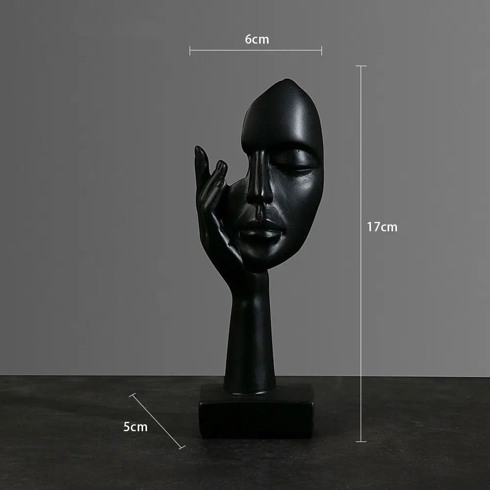 Estátua Abstrata de Resina para Decoração Elegante