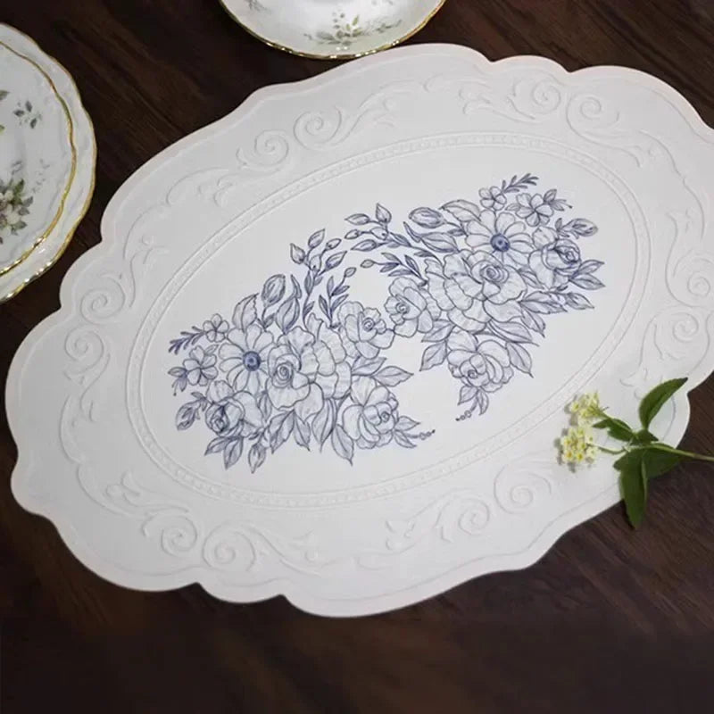 Jogo Americano Floral de Silicone para Mesa