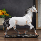 Escultura de Cavalo de Resina Vintage Estilo Chinês