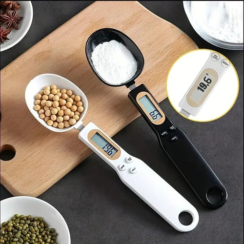 Balança Digital de Cozinha com Colher Medidora LCD