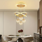 Luminária Pendente LED Elegante com Anel Luminoso