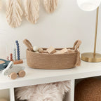 Cesta Decorativa Boho com Tassel para Papel Higiênico