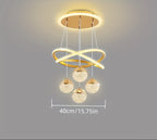 Luminária Pendente LED Elegante com Anel Luminoso