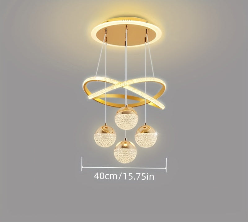 Luminária Pendente LED Elegante com Anel Luminoso