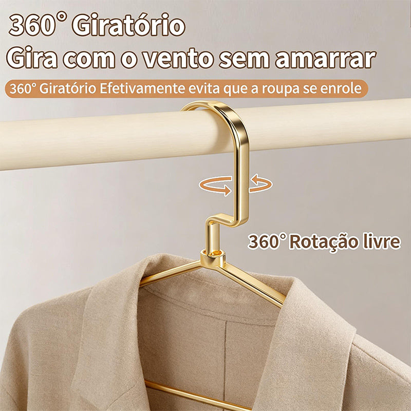 Cabideiro Vintage de Parede com 8 Ganchos