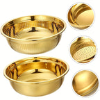 Conjunto de Escorredor de Aço Inoxidável com Micro-Furos