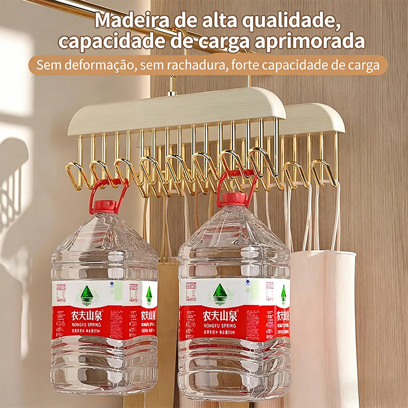 Cabideiro Vintage de Parede com 8 Ganchos