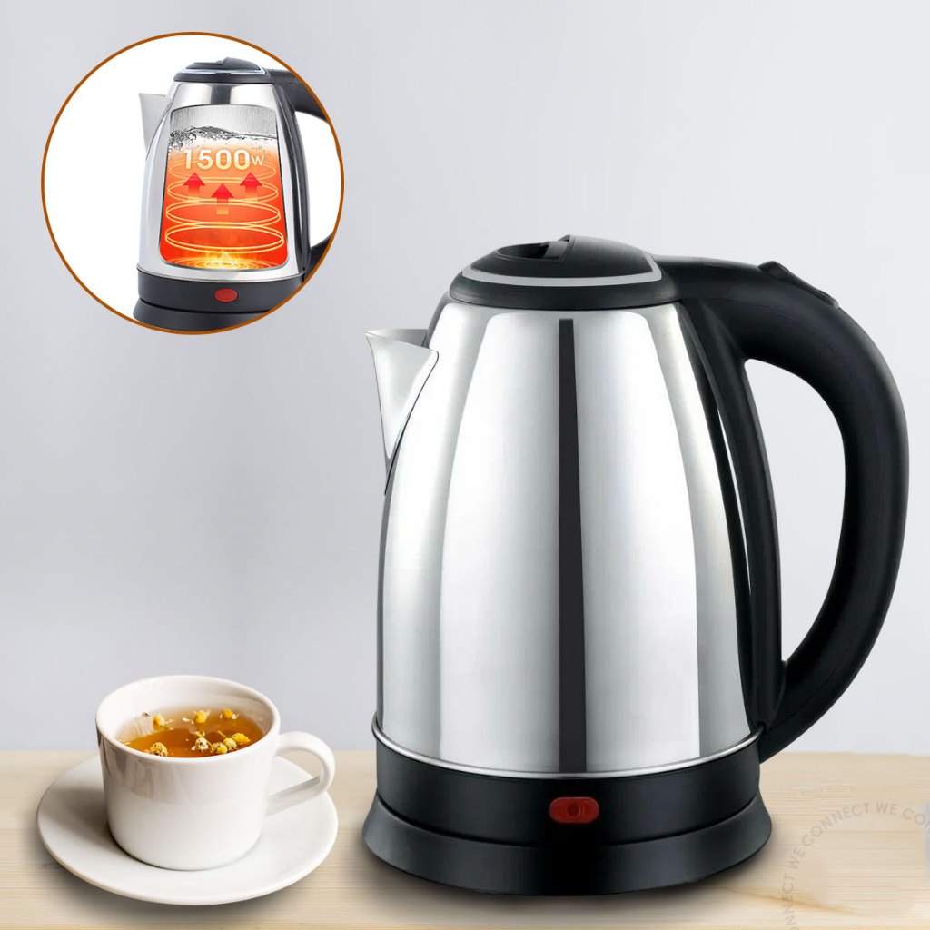 Chaleira Elétrica de Aço Inox 1.8L com Desligamento Automático