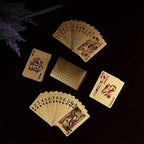Cartas de Jogo com Folha de Ouro