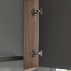 Cozinha Compacta Modulada Suspensa 7 Portas 2 Gavetas Juliete Cinza/Carvalho Nature/Chumbo Carvalho Nature/Chumbo