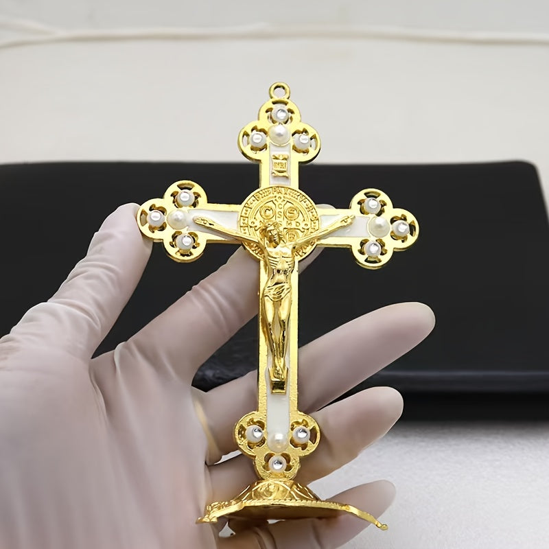 Crucifixo de Cristo em Metal Intricado