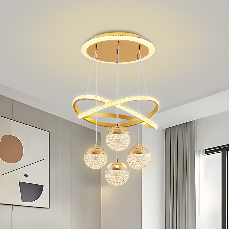 Luminária Pendente LED Elegante com Anel Luminoso