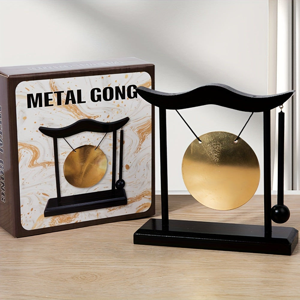 Gongo Decorativo Vintage com Base