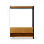 Closet Estilo Industrial Dallas 2 Gavetas e Suporte para Cabide