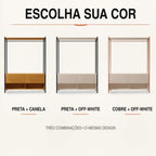 Closet Estilo Industrial Dallas 2 Gavetas e Suporte para Cabide