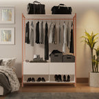 Closet Estilo Industrial Dallas 2 Gavetas e Suporte para Cabide