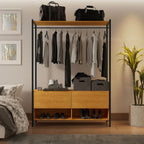 Closet Estilo Industrial Dallas 2 Gavetas e Suporte para Cabide