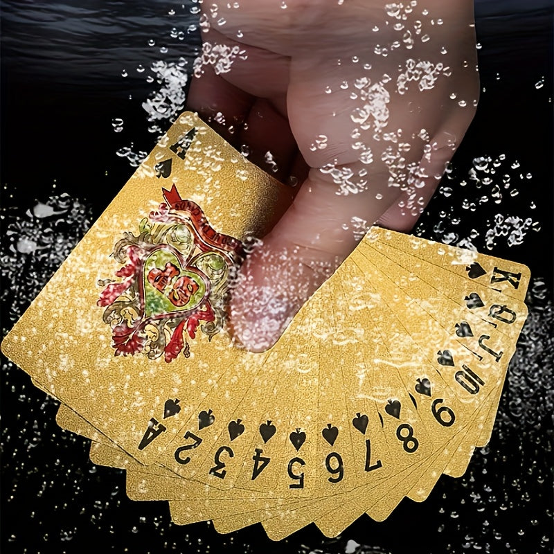 Cartas de Jogo com Folha de Ouro