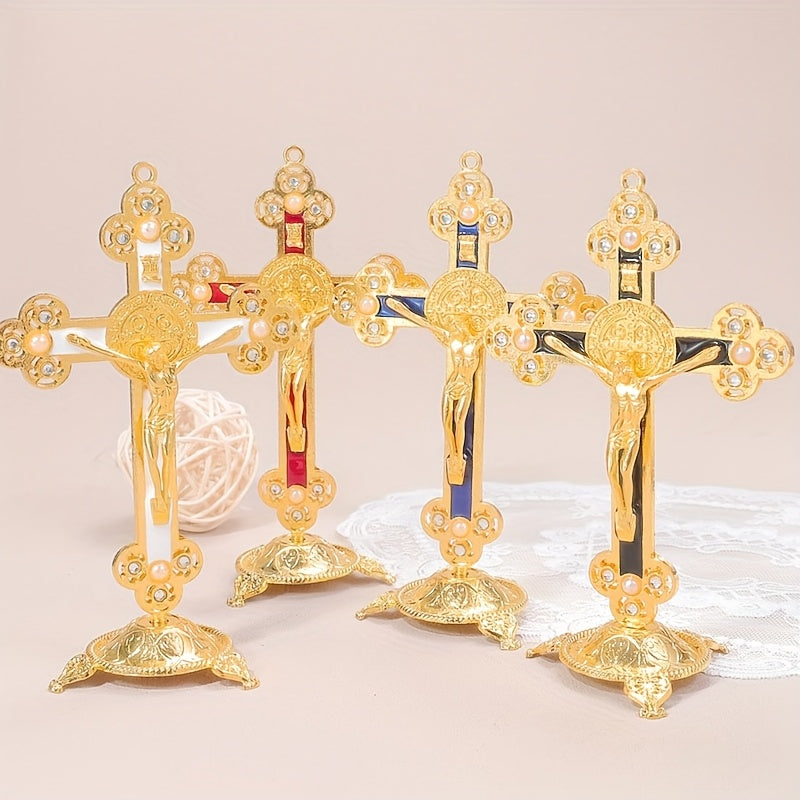 Crucifixo de Metal Nórdico para Decoração de Casa