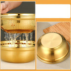 Conjunto de Escorredor de Aço Inoxidável com Micro-Furos