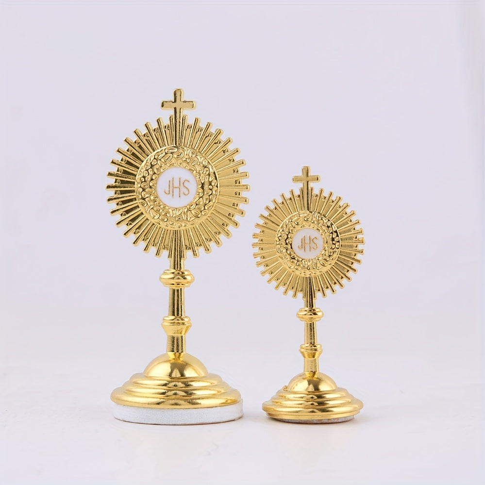 Estátua Relicário Católico Dourado