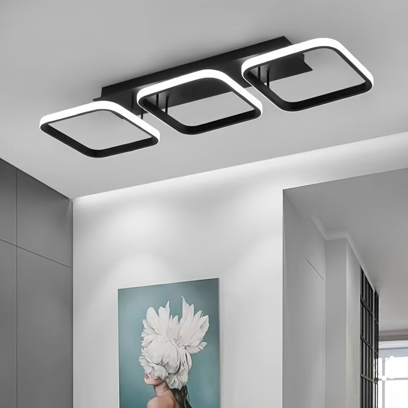 Luminária de Teto LED Triangular Moderna com Temperatura Ajustável