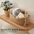 Cesta Decorativa Boho com Tassel para Papel Higiênico