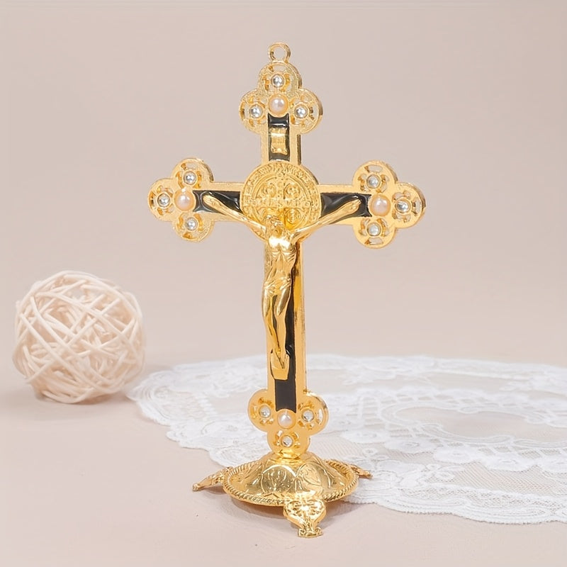 Crucifixo de Metal Nórdico para Decoração de Casa